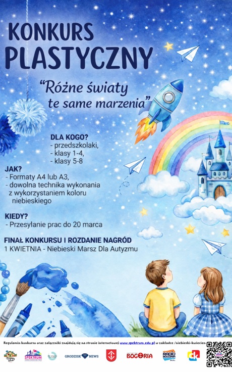 Różne światy te same marzenia_plakat na konkurs plastyczny