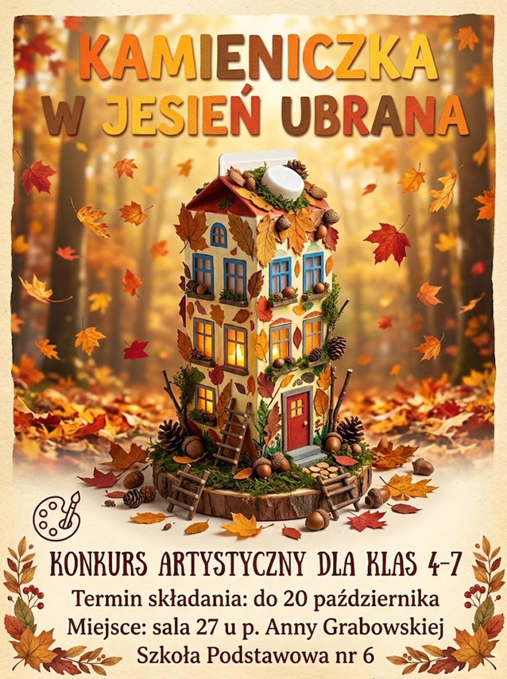 Plakat konkursu_Kamieniczka w jesień ubrana